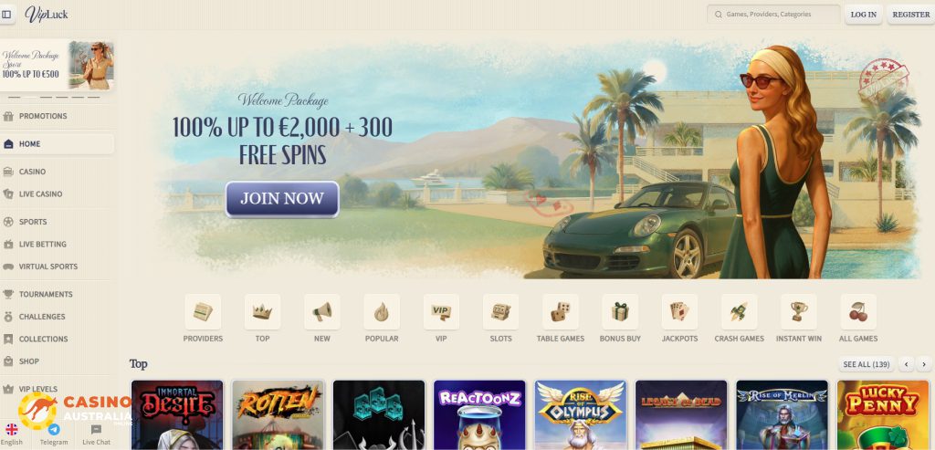 VipLuck Casino Review Australia