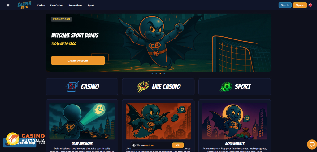 Casper Bets Casino Review Australia