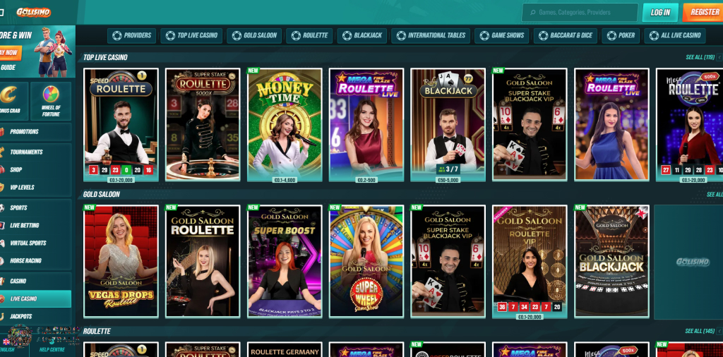 Golisimo Casino Live Games Australia