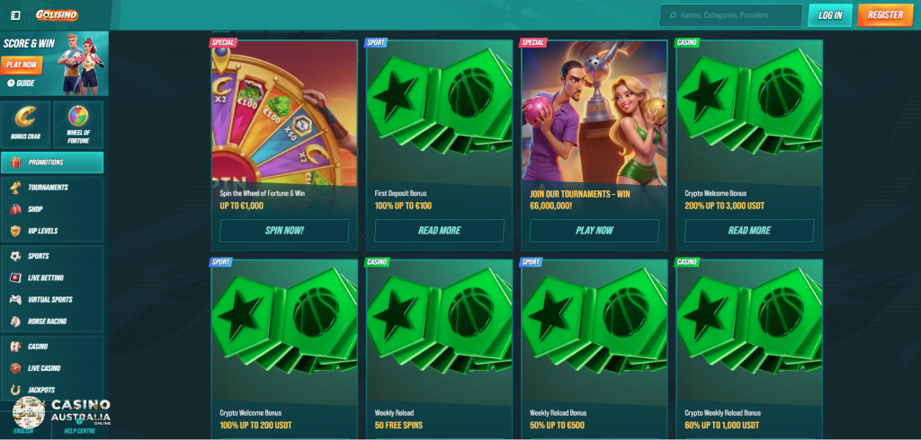 Golisimo Casino Promotions Australia