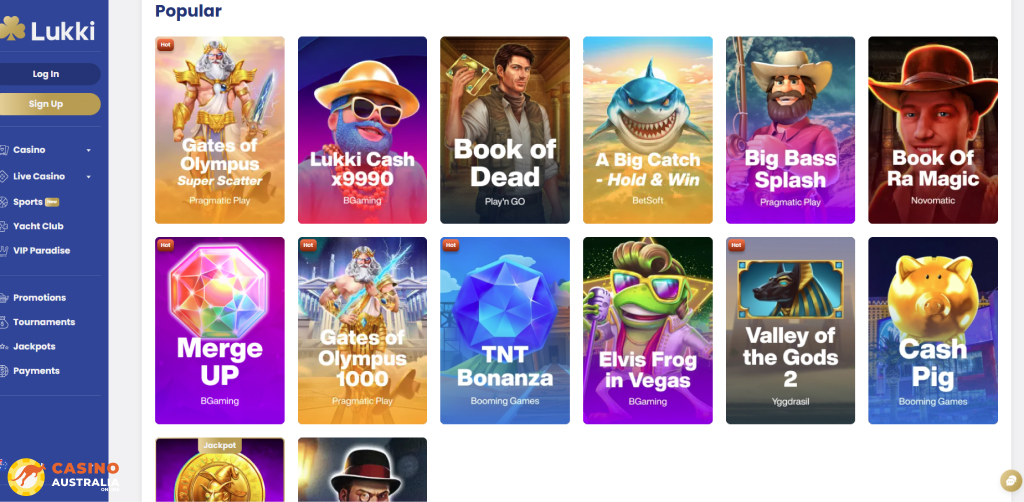 Lukki Casino Games Australia
