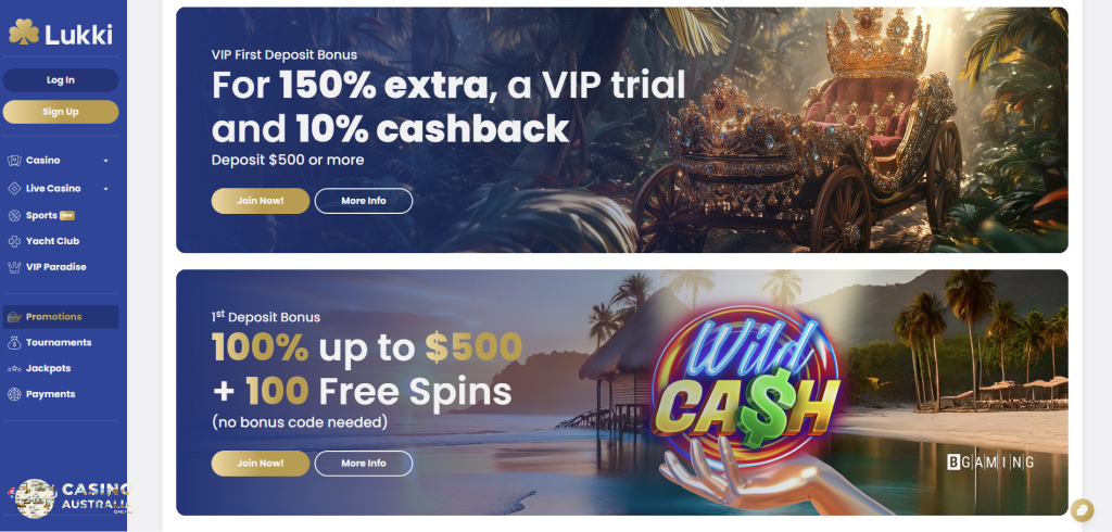 Lukki Casino Promotions Australia