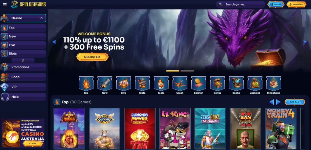 SpinDragons Casino Review Australia
