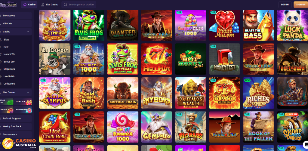Spirit Casino Games Australia