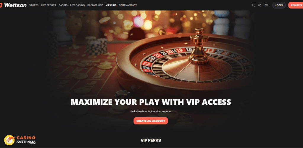 Tournaments at Wettson Casino Australia
