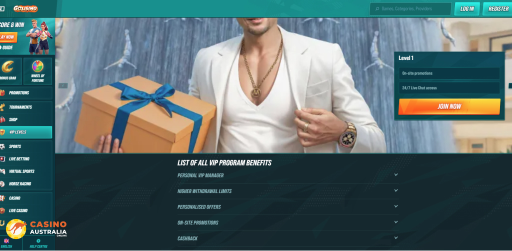 Vip Program at Golisimo Casino Australia