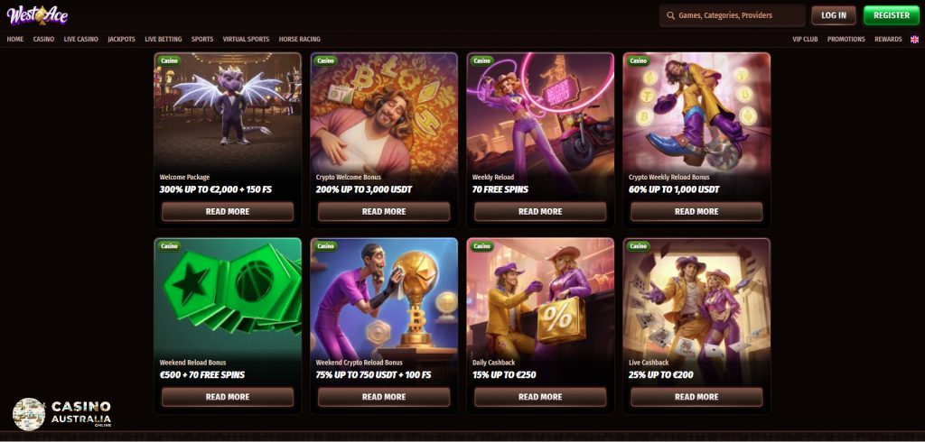 WestAce Casino Promotions Australia
