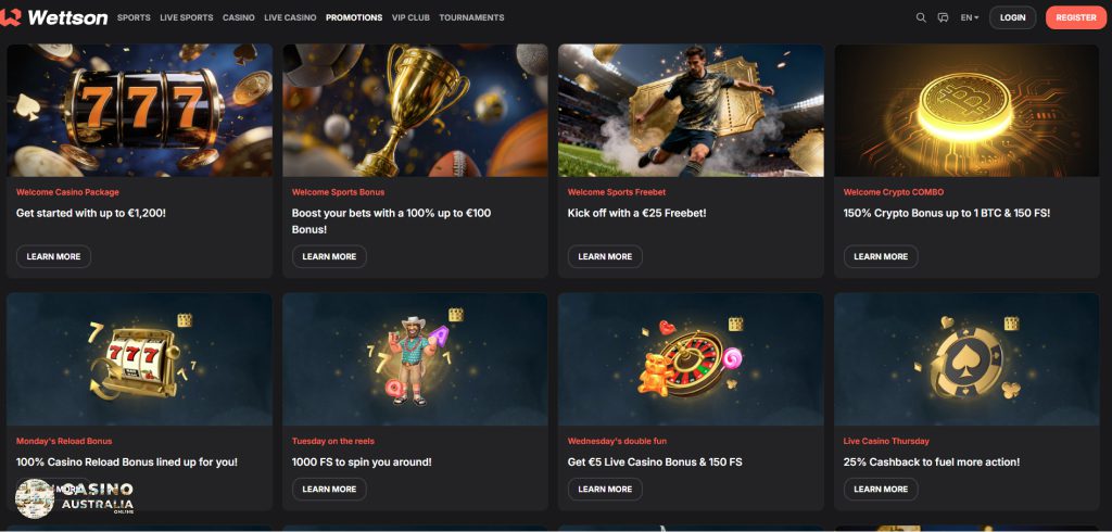 Wettson Casino Promotions Australia