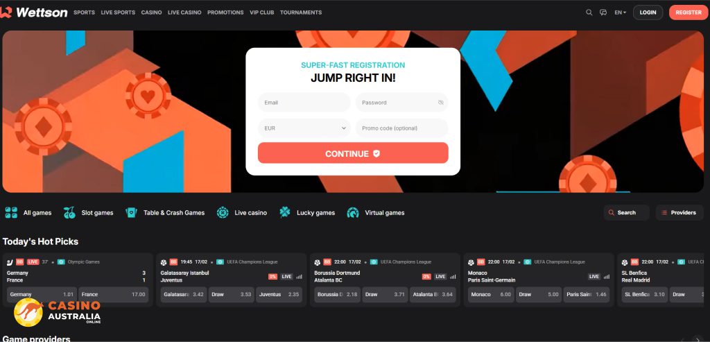 Wettson Casino Review Australia