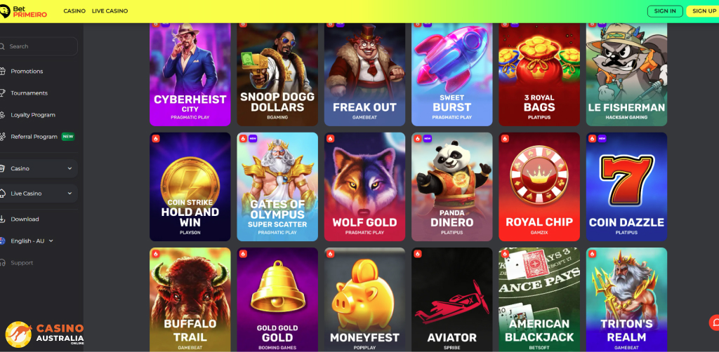 BetPrimeiro Casino Games Australia