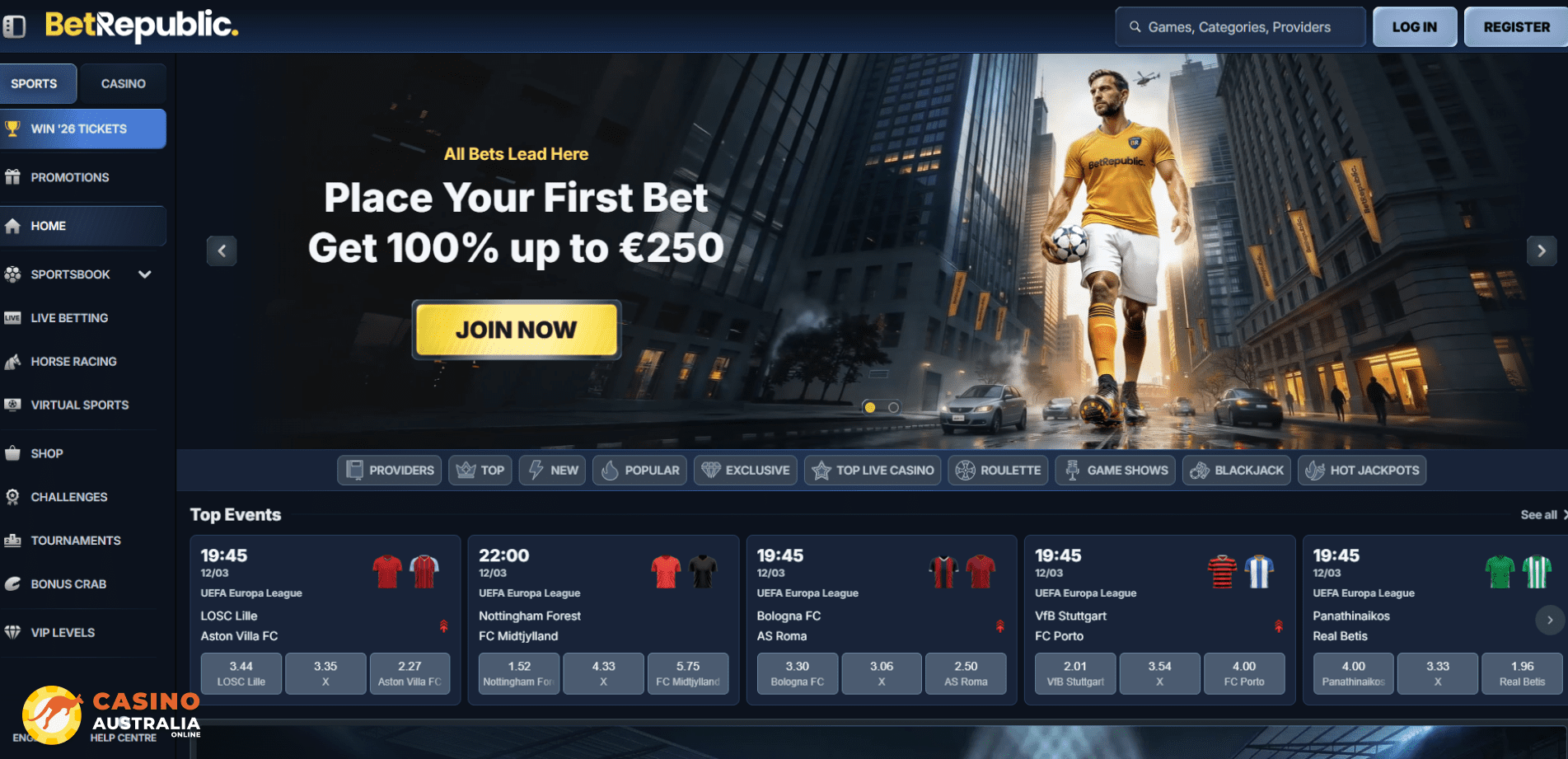 BetRepublic Casino Review Australia