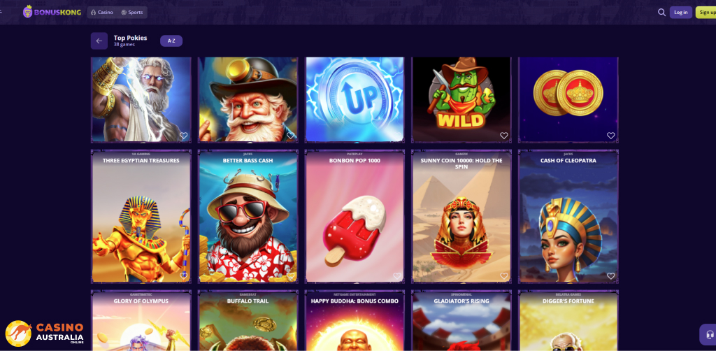 Bonus Kong Casino Games Australia