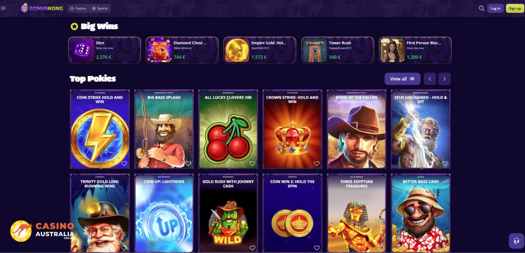 Bonus Kong Casino Review Australia