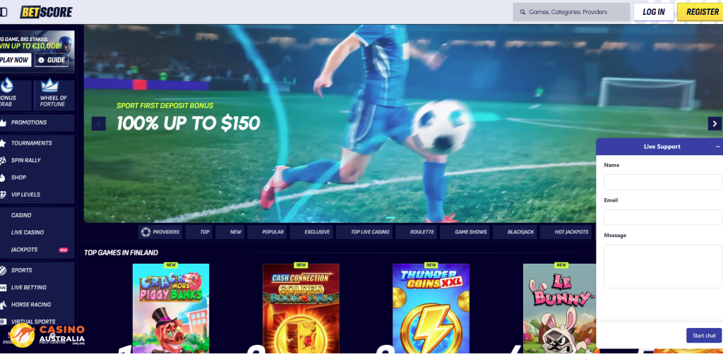 Customer Support at BetScore Casino Australia