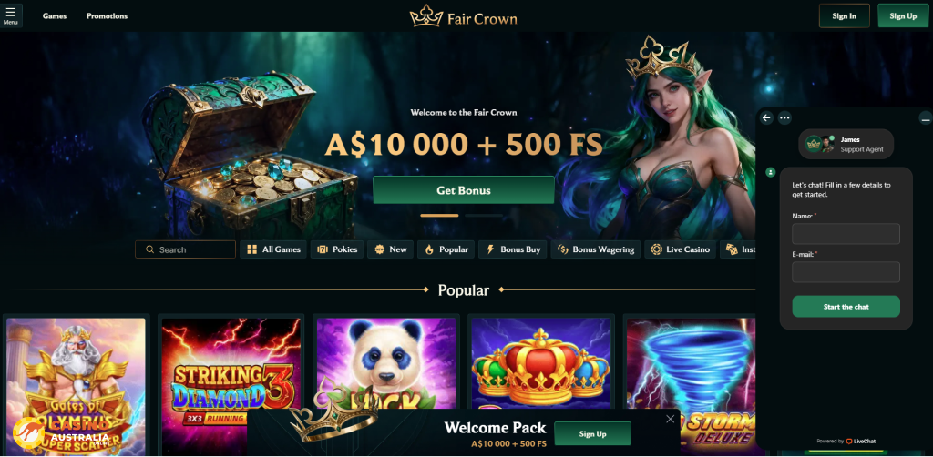 Customer Support at Fair Crown Casino Australia