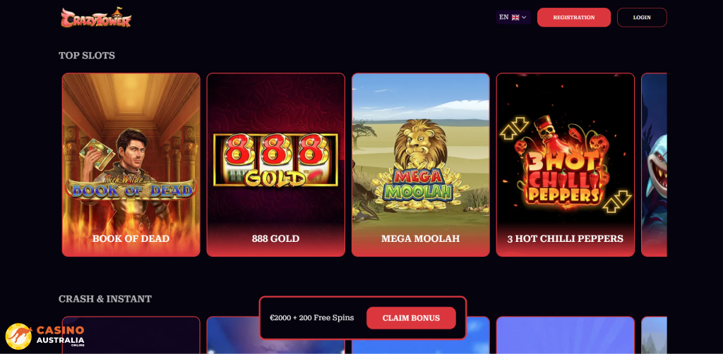 Crazy Tower Casino Games Australia