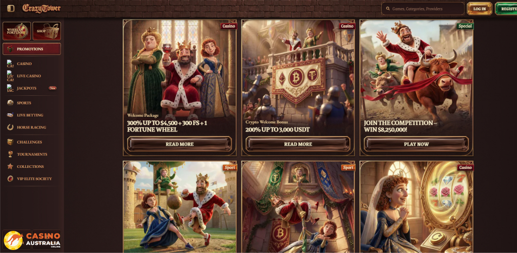Crazy Tower Casino Promotions Australia