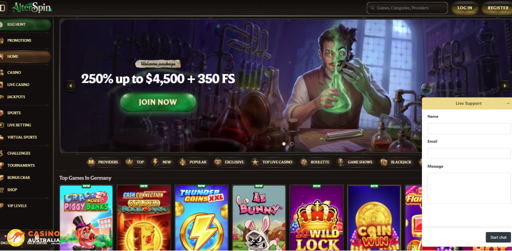 Customer Support at AlterSpin Casino Australia