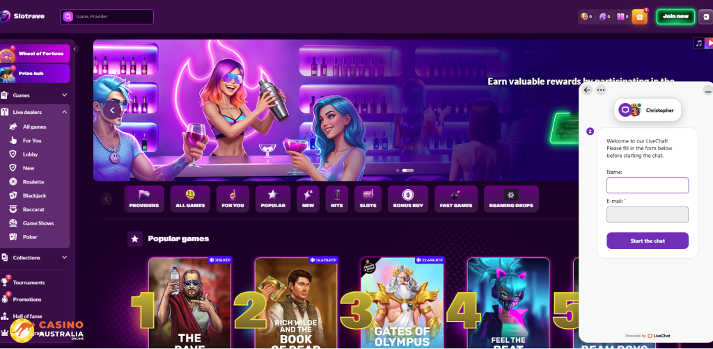 Customer Support at SlotRave Casino Australia