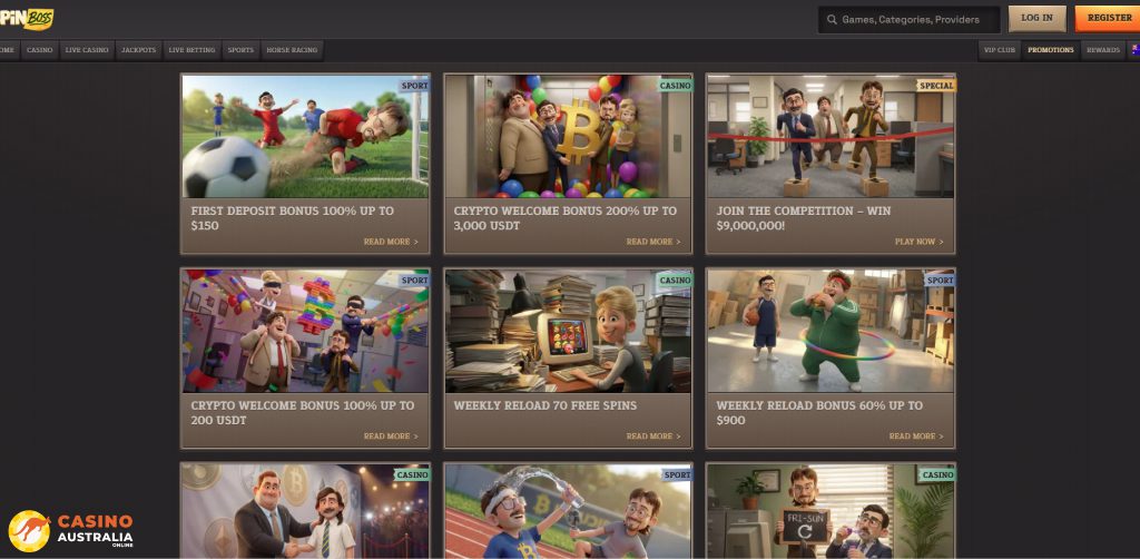 SpinBoss Casino Promotions Australia