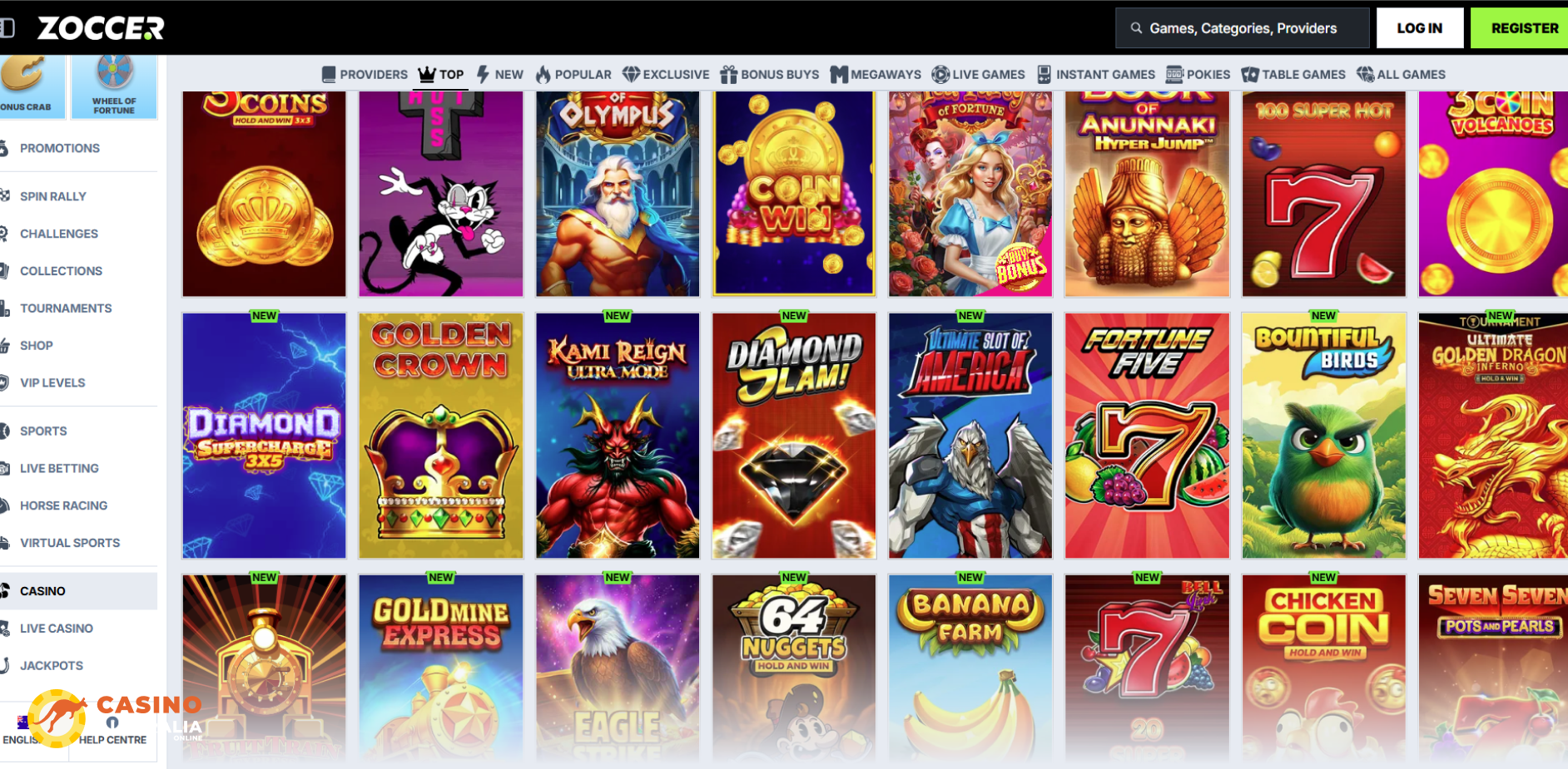 Zoccer Casino Games Australia