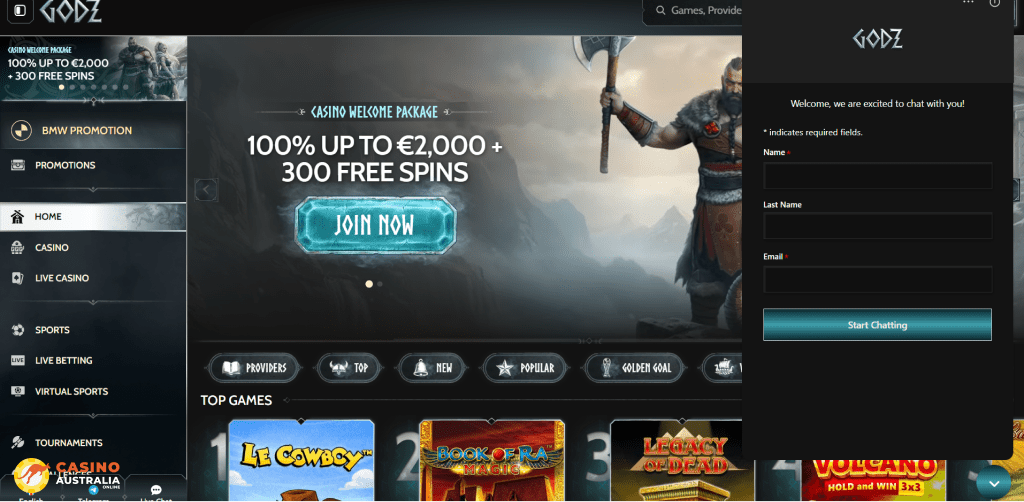 Customer Support at Godz Casino Australia
