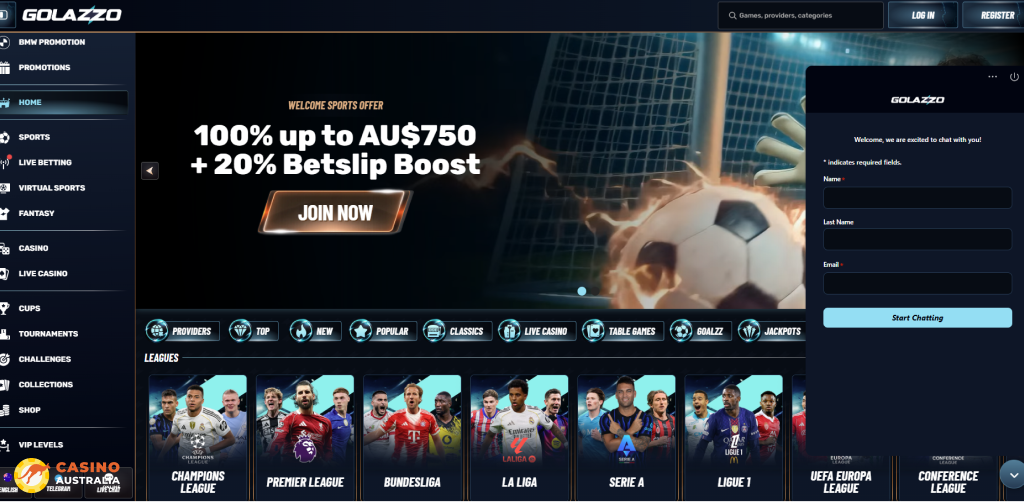 Customer Support at Golazzo Casino Australia