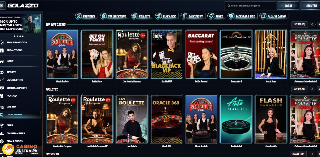 Golazzo Casino Live Games Australia
