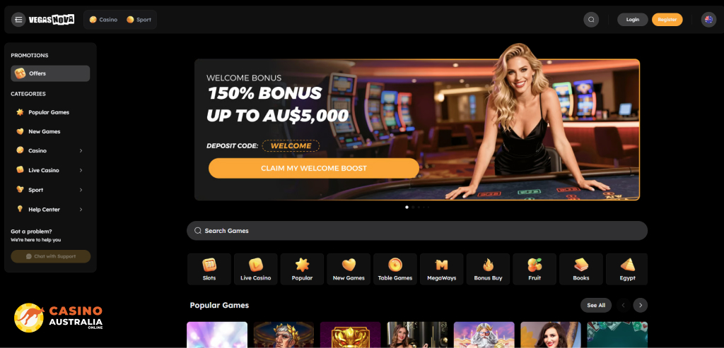 Vegas Nova Casino Review Australia