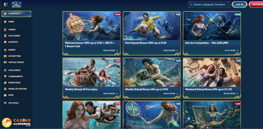 Aquaspins Casino Promotions Australia