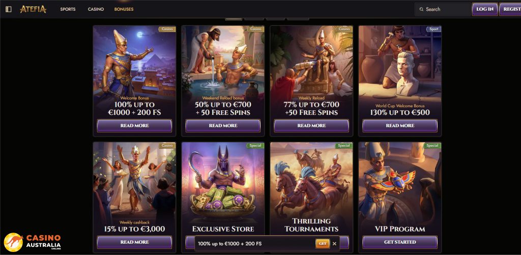 Atefia Casino Promotions Australia