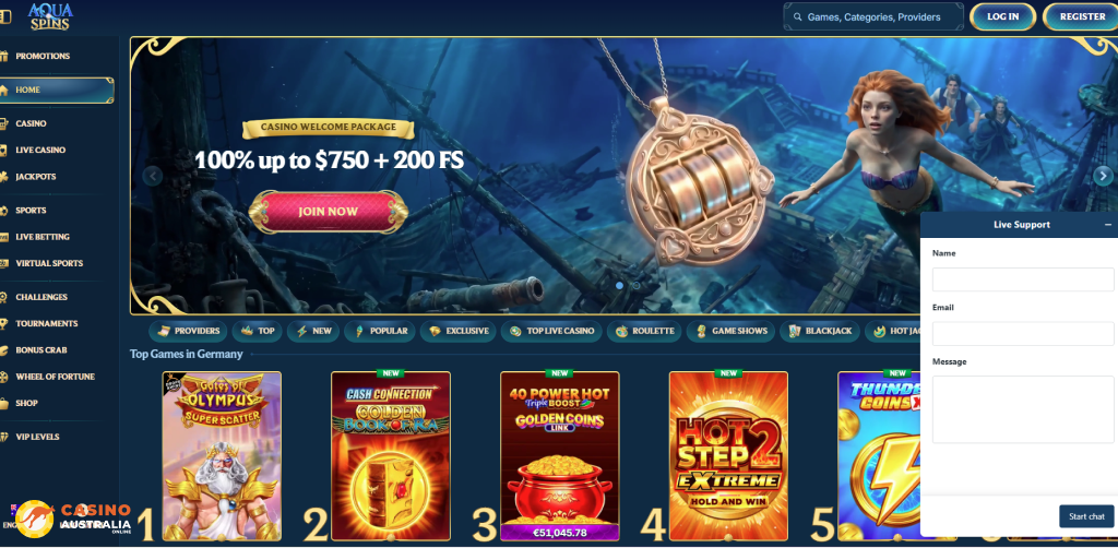 Customer Support at Aquaspins Casino Australia