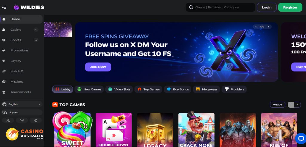 Wildies Casino Review Australia