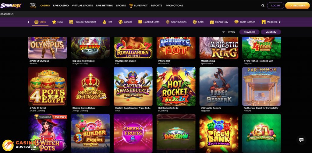 Spinimax Casino Games Australia