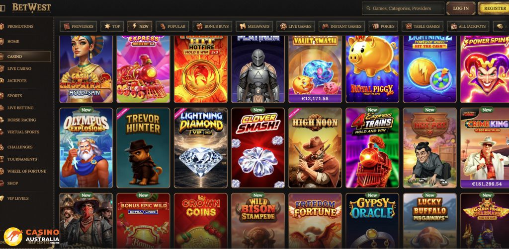 BetWest Casino Games Australia