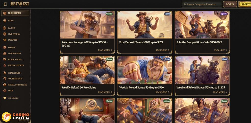 BetWest Casino Promotions Australia