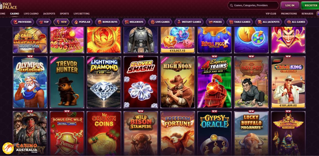 DicePalace Casino Games Australia