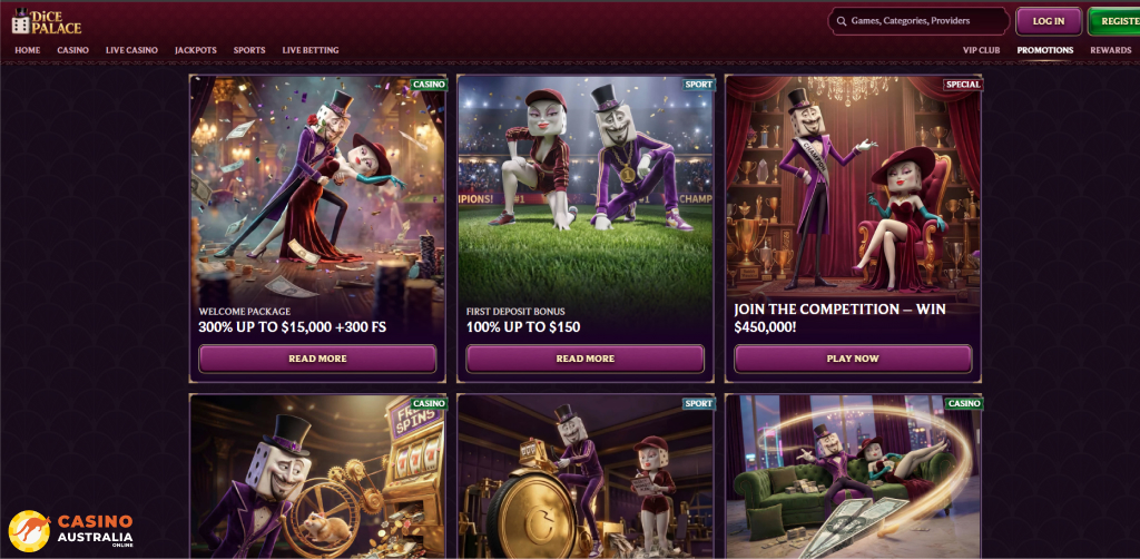 DicePalace Casino Promotions Australia