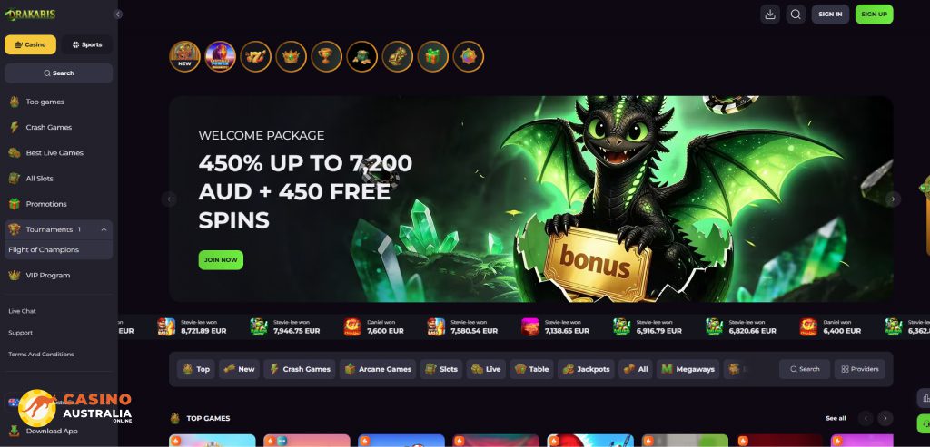 Drakaris Casino Review Australia