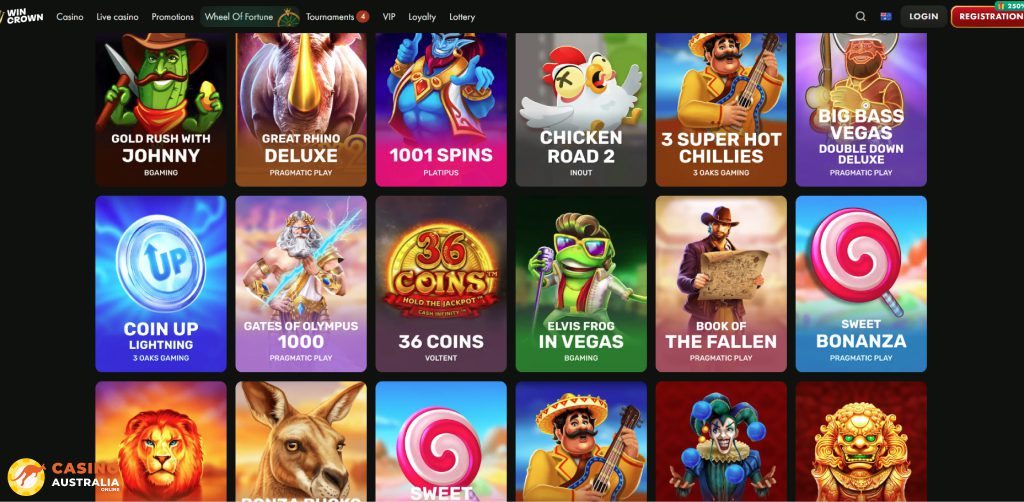 WinCrown Casino Games Australia